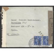 Inglaterra Carta de Hampstead a Barcelona 1942