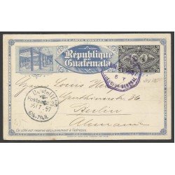 Guatemala Postal dirigida a Berlin 1897 Guatemala Postal dirigida a Berlin 1897