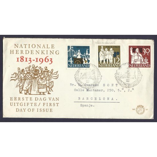 Holanda Carta de Amsterdam a Barcelona 1963 Holanda Carta de Amsterdam a Barcelona 1963