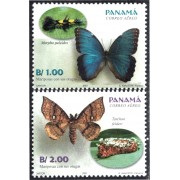 Panama A- 546/547 2001 Mariposas con sus orugas MNH