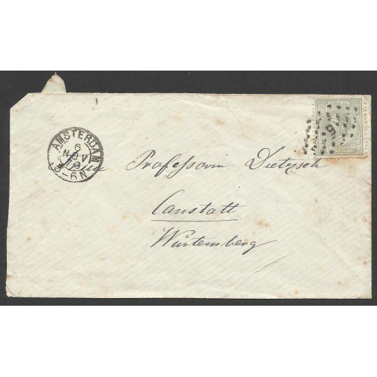 Holanda Carta de Amsterdam a Wurtemberg (Alemania) 1879 Holanda Carta de Amsterdam a Wurtemberg (Alemania) 1879