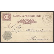 Italia Postal de Codogno a Florencia 1878