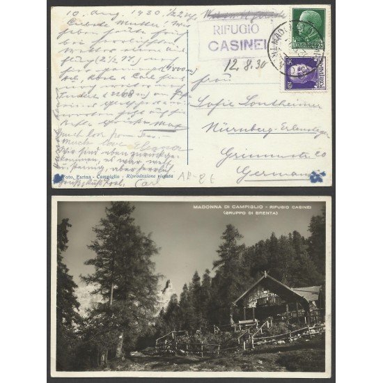 Italia Postal de Madonna di Campiglio a Grimmenstein 1930 Italia Postal de Madonna di Campiglio a Grimmenstein 1930