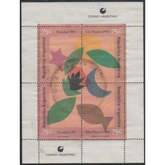 Argentina HB 58 1993 Navidad y Año nuevo usados Argentina HB 58 1993 Navidad y Año nuevo usados