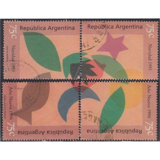 Argentina SH 58 1993 Navidad y Año nuevo usados