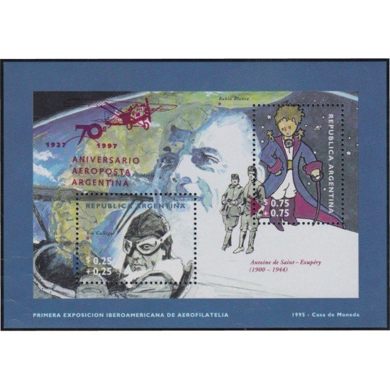 Argentina HB 62 1997 70º Aniversario aeropostal argentina MNH Argentina HB 62 1997 70º Aniversario aeropostal argentina MNH