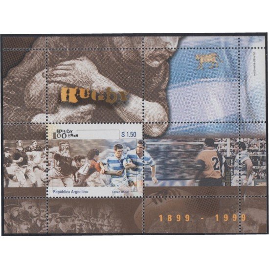 Argentina HB 64 1999 100º Aniversario del Rugby MNH Argentina HB 64 1999 100º Aniversario del Rugby MNH
