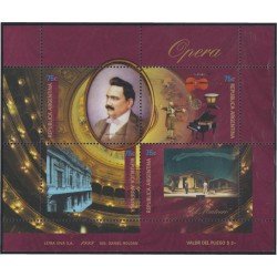Argentina HB 65 1999 Ópera Italiano Enrico Caruso Instrumentos de Música MNH Argentina HB 65 1999 Ópera Italiano Enrico Caruso Instrumentos de Música MNH