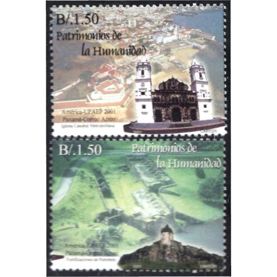 Panama A- 554/55 2001 Patrimonios de la Humanidad MNH