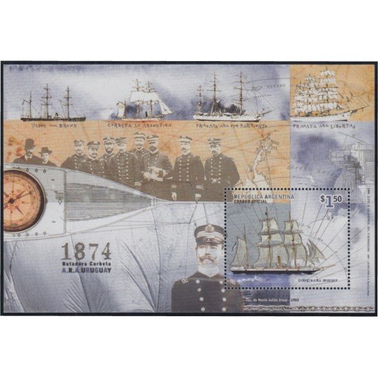 Argentina HB 68 1999 125 aniversario del lanzamiento de la corbeta Uruguay MNH Argentina HB 68 1999 125 aniversario del lanzamiento de la corbeta Uruguay MNH