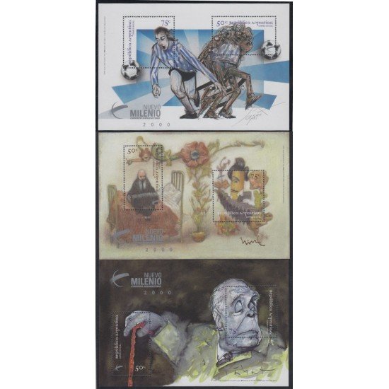 Argentina HB 69/71 1999 Nuevo milenio MNH Argentina HB 69/71 1999 Nuevo milenio MNH