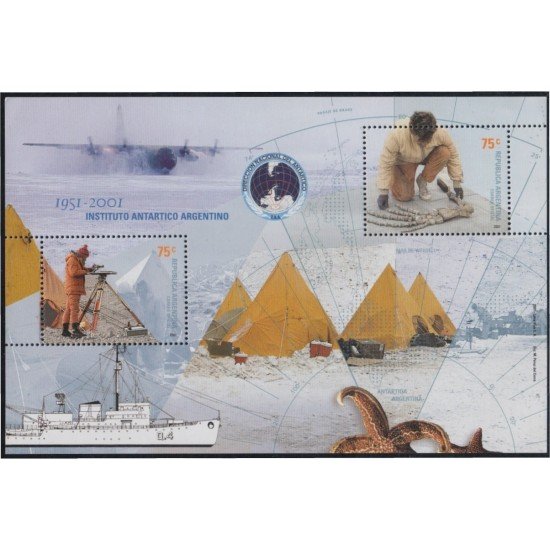 Argentina HB 75 2001 50 Años del Instituto Antártico Argentino MNH