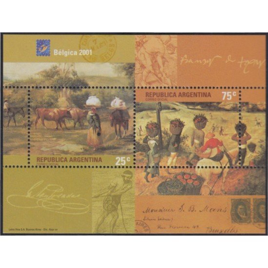 Argentina HB 76 2001 Exposición Filatélica Mundial en Bruselas MNH Argentina HB 76 2001 Exposición Filatélica Mundial en Bruselas MNH