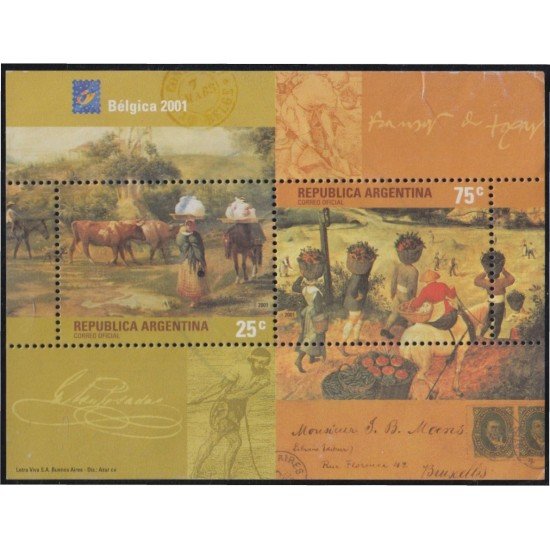Argentina HB 76 2001 Exposición Filatélica Mundial en Bruselas usados
