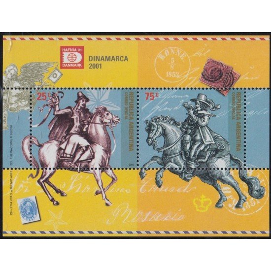 Argentina HB 78 2001 Exposición Filatélica Mundial en Dinamarca MNH Argentina HB 78 2001 Exposición Filatélica Mundial en Dinamarca MNH