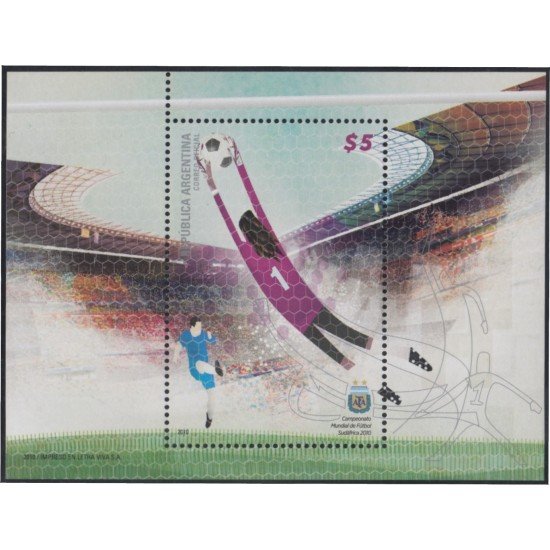 Argentina HB 115 2010 Copa del Mundo Fútbol 2010 en África MNH
