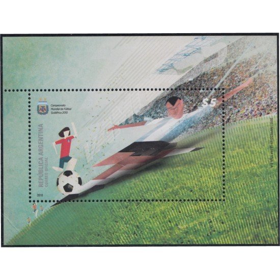 Argentina HB 116 2010 Copa del Mundo Fútbol 2010 en África MNH