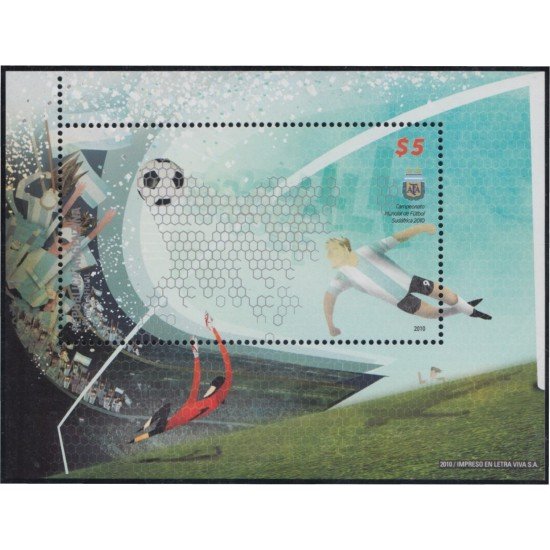 Argentina HB 117 2010 Copa del Mundo Fútbol 2010 en África MNH Argentina HB 117 2010 Copa del Mundo Fútbol 2010 en África MNH