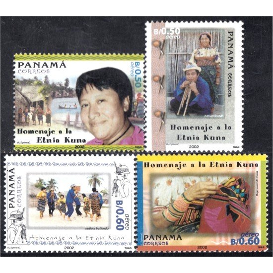 Panama A- 562/65 2002 Homenaje a la Etnia Kuma MNH