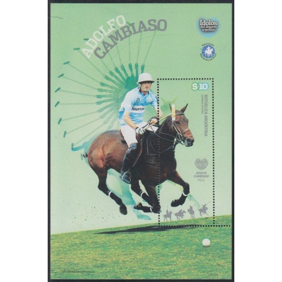 Argentina HB 128 2011 Personalidad Adolfo Cambiaso campeón de polo MNH Argentina HB 128 2011 Personalidad Adolfo Cambiaso campeón de polo MNH