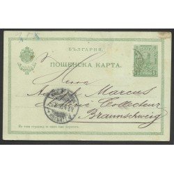 Bulgaria Postal dirigida a Braunschweig (Alemania)1903 Bulgaria Postal dirigida a Braunschweig (Alemania)1903