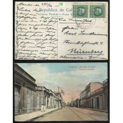Cuba Postal de Cárdenas a Nuremberg 1926 Via New York Cuba Postal de Cárdenas a Nuremberg 1926 Via New York