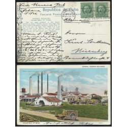 Cuba Postal de La Habana a Nuremberg 1926 Via New York sugar Cuba Postal de La Habana a Nuremberg 1926 Via New York sugar
