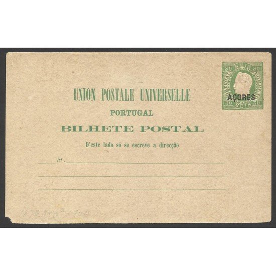 Portugal Postal prefranqueada Açores Sin circular UPU Portugal Postal prefranqueada Açores Sin circular UPU