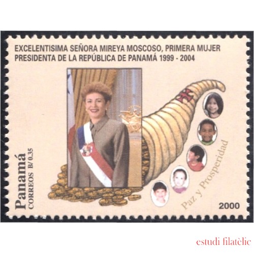 Panama 1195 2000 Sra. Mireia Moscoso 1ª mujer presidenta de la República de Panama MNH