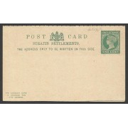 Straits and Settlements Postal Prefranqueada 1890 Sin circular