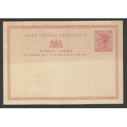 Sierra Leona Postal Prefranqueada Sin circular UPU Sierra Leona Postal Prefranqueada Sin circular UPU