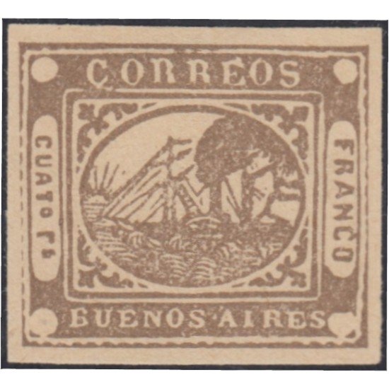 Argentina 5a 1858 Buenos Aires MH Argentina 5a 1858 Buenos Aires MH