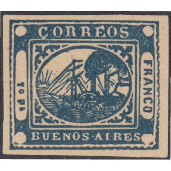 Argentina 8 1859 Buenos Aires MH Argentina 8 1859 Buenos Aires MH
