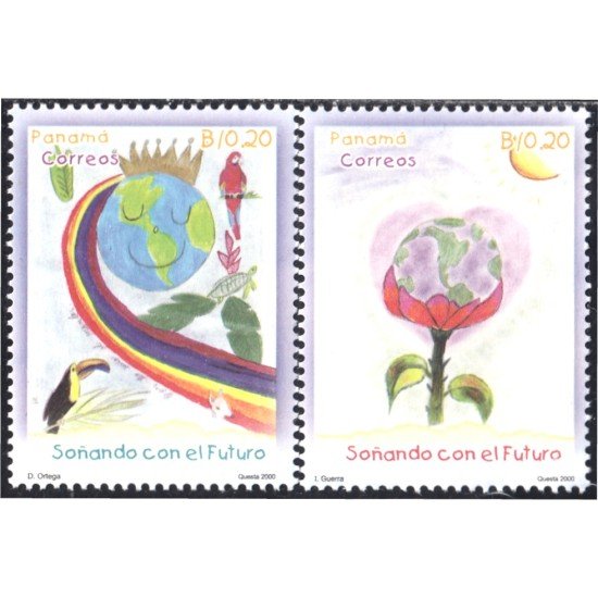 Panama 1203/04 2000 Soñando con el Futuro MNH
