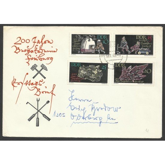 Alemania Oriental DDR Carta 200 Aniversario de la Bergakademie Freiberg 1965 Alemania Oriental DDR Carta 200 Aniversario de la Bergakademie Freiberg 1965