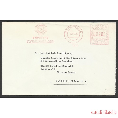 Esapaña Carta de la Empresa Condeminas al Director de la Feria de Barcelona 1976