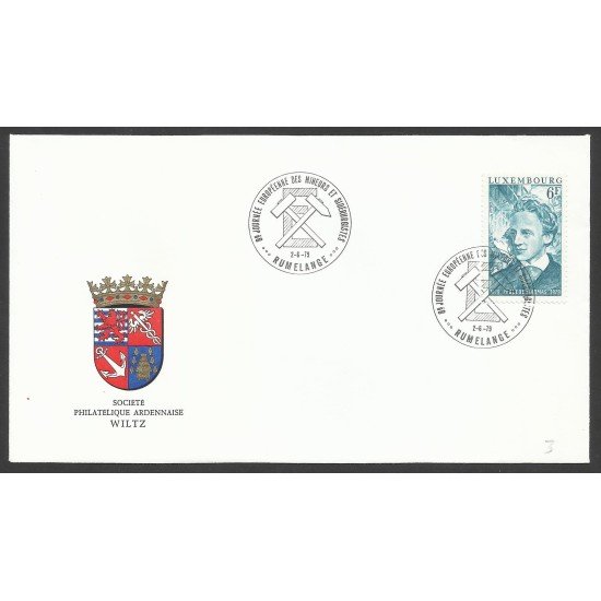Luxemburgo Carta Matasello Conmemorativo Jornadas Europeas de Minería 1979 Luxemburgo Carta Matasello Conmemorativo Jornadas Europeas de Minería 1979