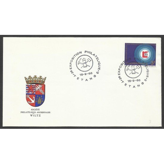 Luxemburgo Carta Matasello Conmemorativo Exposicíon Filatélica Tetange 1968 Luxemburgo Carta Matasello Conmemorativo Exposicíon Filatélica Tetange 1968