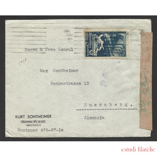 España Carta de Barcelona al Cónsul de Nuremberg 1938