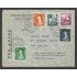 España Carta de Barcelona a Estados Unidos 1952 con Matasello Primer Día