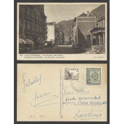 España Postal de Andorra a Barcelona 1951 España Postal de Andorra a Barcelona 1951
