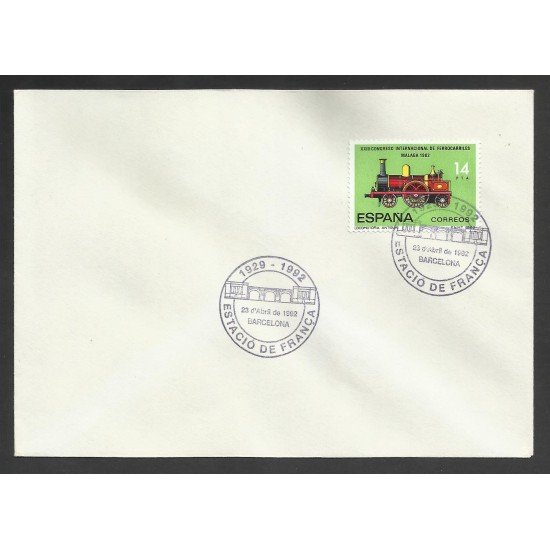 España Carta con Matasello Privado Estación de Francia 1992 España Carta con Matasello Privado Estación de Francia 1992