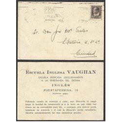 España Postal de la Escuela Inglesa Vaughan a un alumno Años 30 España Postal de la Escuela Inglesa Vaughan a un alumno Años 30