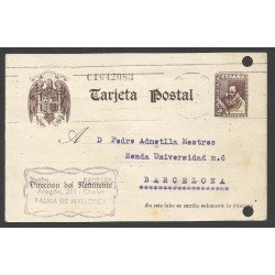 España Postal de Palma de Malloca a Barcelona 1943 España Postal de Palma de Malloca a Barcelona 1943