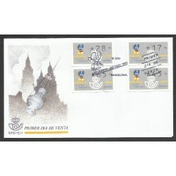 España Sobre Primer Día Atms Matasello Conmemorativo Año Santo Xacobeo 1992 España Sobre Primer Día Atms Matasello Conmemorativo Año Santo Xacobeo 1992