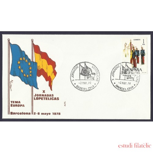 España Carta con Matasello Conmomerativo X Jornadas Filatélicas 1978