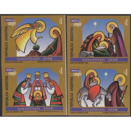 Argentina OCA 6 1998 Navidad Christmas MNH Sin dentar Argentina OCA 6 1998 Navidad Christmas MNH Sin dentar
