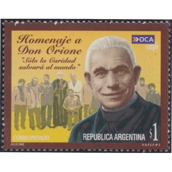 Argentina OCA 31 2002 Homenaje a Don Orione MNH