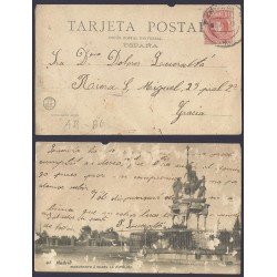 España Postal dirigida a Gracia (barrio de Barcelona) 1903 UPU España Postal dirigida a Gracia (barrio de Barcelona) 1903 UPU