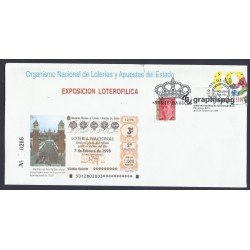 España Sobre y Matasello Primer Día Exposición Loterofílica 1998 España Sobre y Matasello Primer Día Exposición Loterofílica 1998